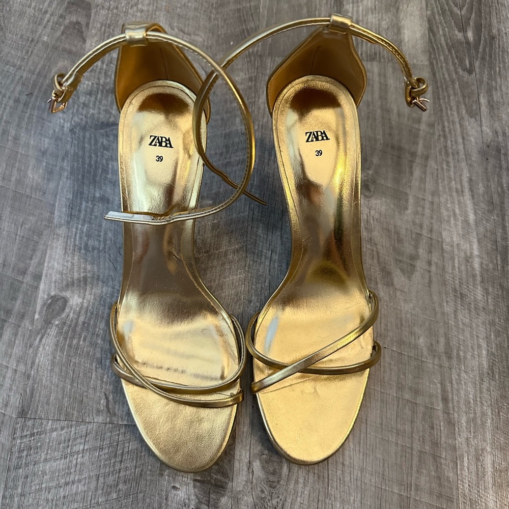 Gold Zara Heels